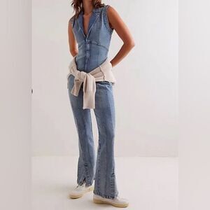 NWOT Free People Cielo CRVY Ring The Alarm One-Piece Jumpsuit Size Small